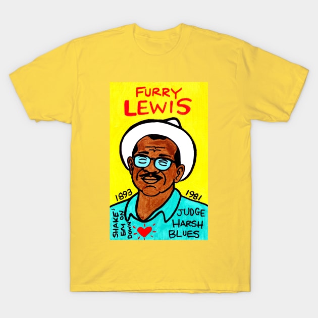 Furry Lewis T-Shirt by krusefolkart